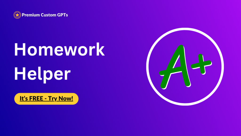 Premium Custom GPT - HomeWork Helper (Premium) Fact-based, source-referencing homework assistant ✅. Best Custom gpts